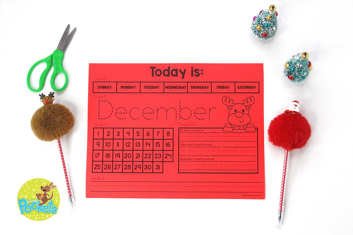 December Preschool Activity Binder Free Printables – Teaching Pockets