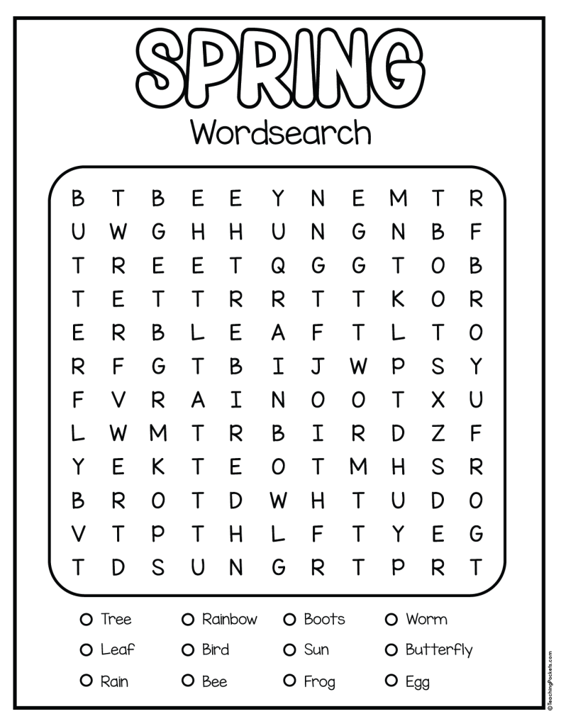 Free Spring Preschool Activity Pack for Preschoolers – Teaching Pockets